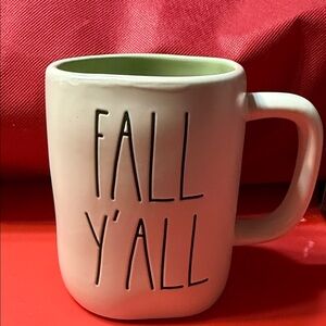 Rae Dunn Fall Y'all Mug - Cream with Green Interior